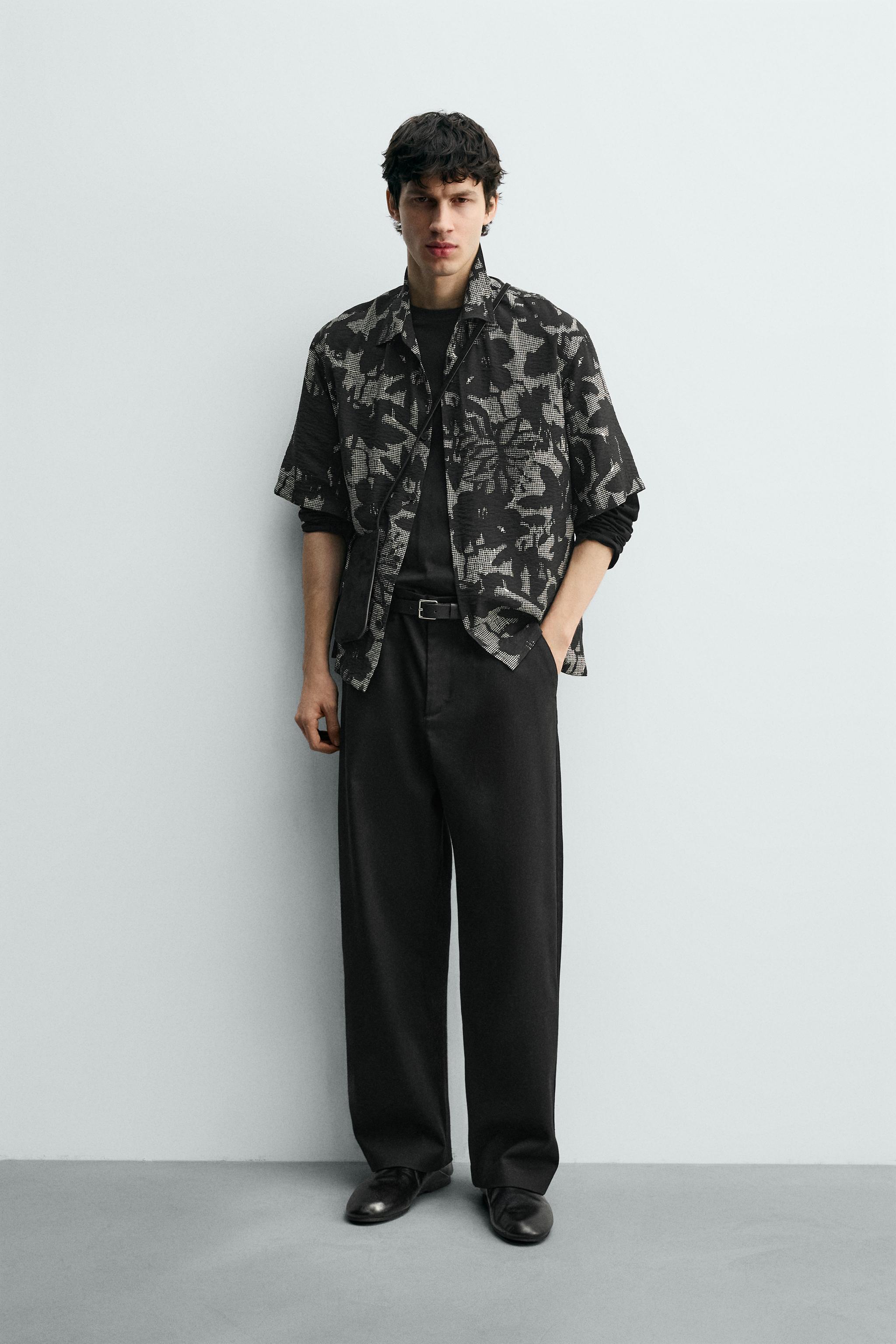 FLUID COMBINATION PRINT SHIRT