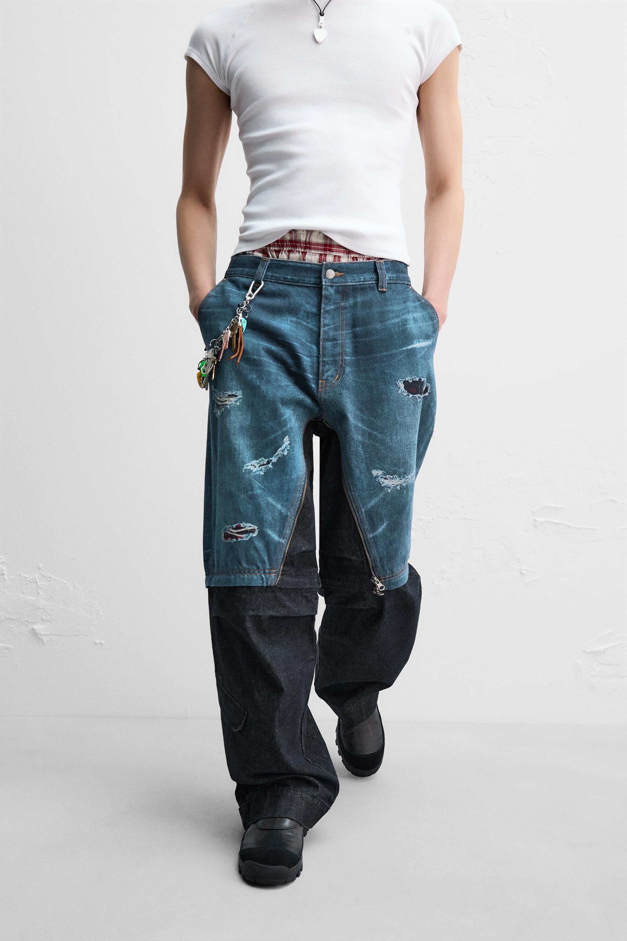 ANDERSSON BELL X ZARA DETACHABLE LAYERED JEANS - Mid-blue | ZARA ANDERSSON BELL X ZARA DETACHABLE LAYERED JEANS - Mid-blue | ZARA