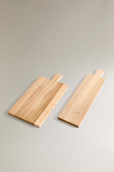 WOODEN SUSHI BOARD WITH MARKINGS - Light beige by Zara - Image 1