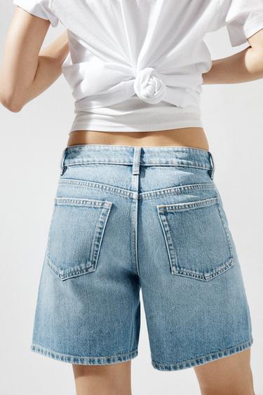 TRF MID-RISE DENIM BERMUDA SHORTS - Indigo by Zara - Image 5