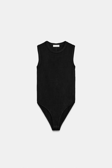 BODY SANS MANCHES - Noir de Zara - Image 4