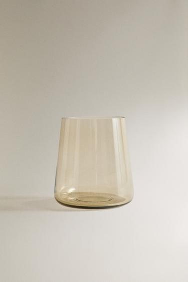 CONICAL CRYSTALLINE TUMBLER - Brown by Zara