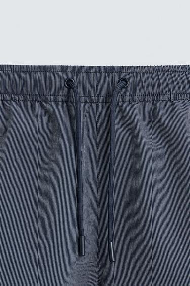 MAILLOT DE BAIN MOYEN RAYURES - Bleu marine de Zara - Image 7