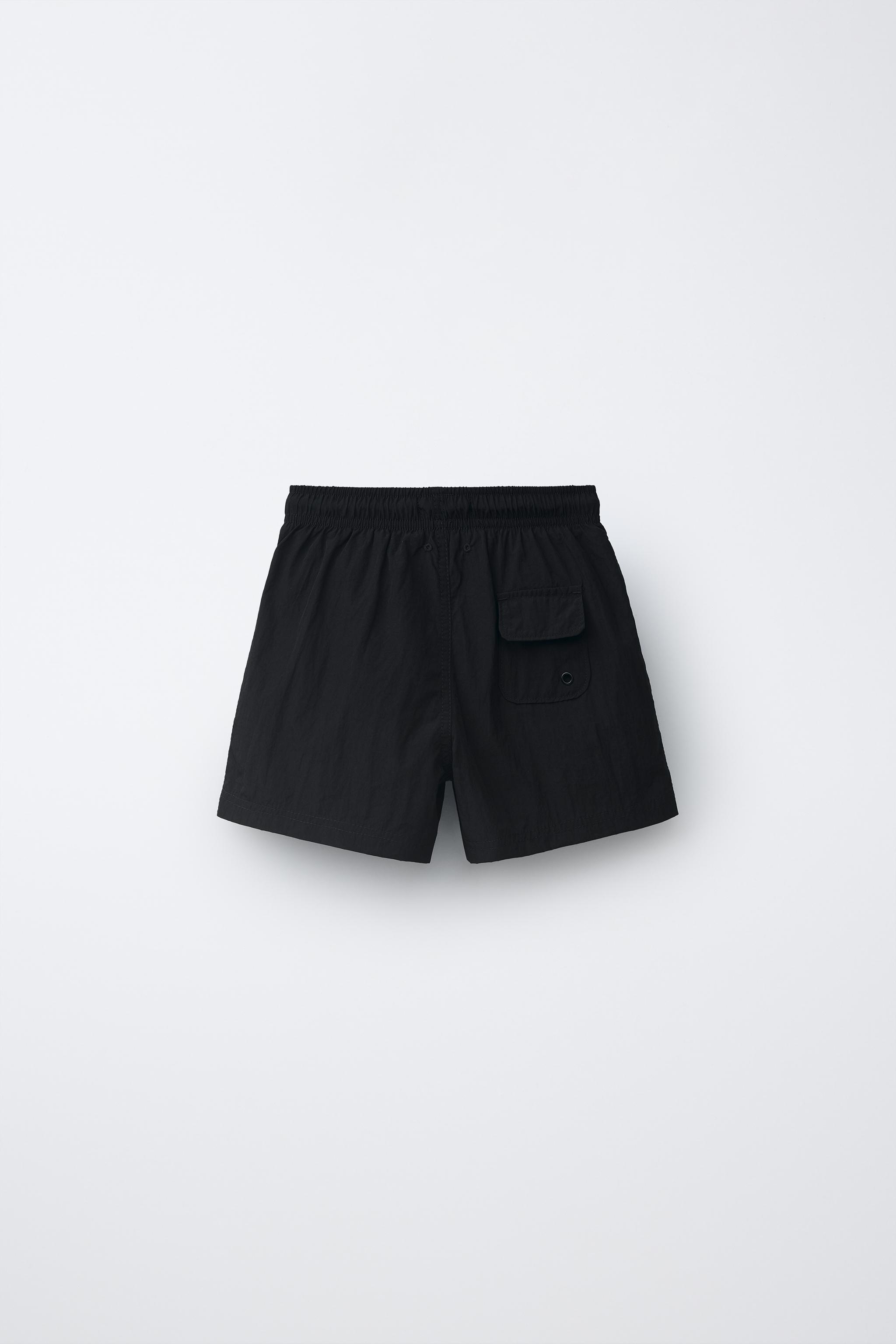 6-14 YEARS/ PLAIN SWIM SHORTS - Black | ZARA United States