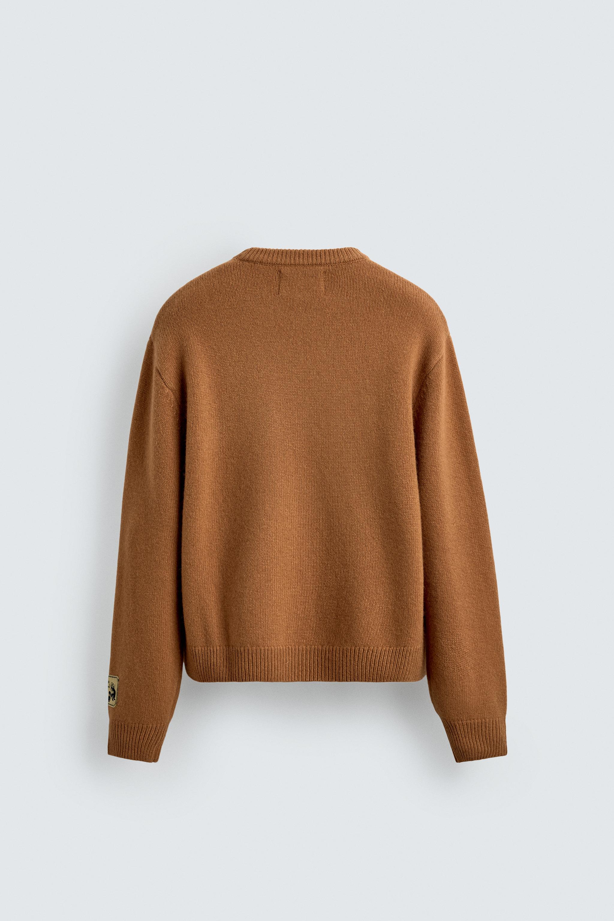 WOOL JUMPER NANA PETER PAN HARRY LAMBERT FOR ZARA X DISNEY - Brown