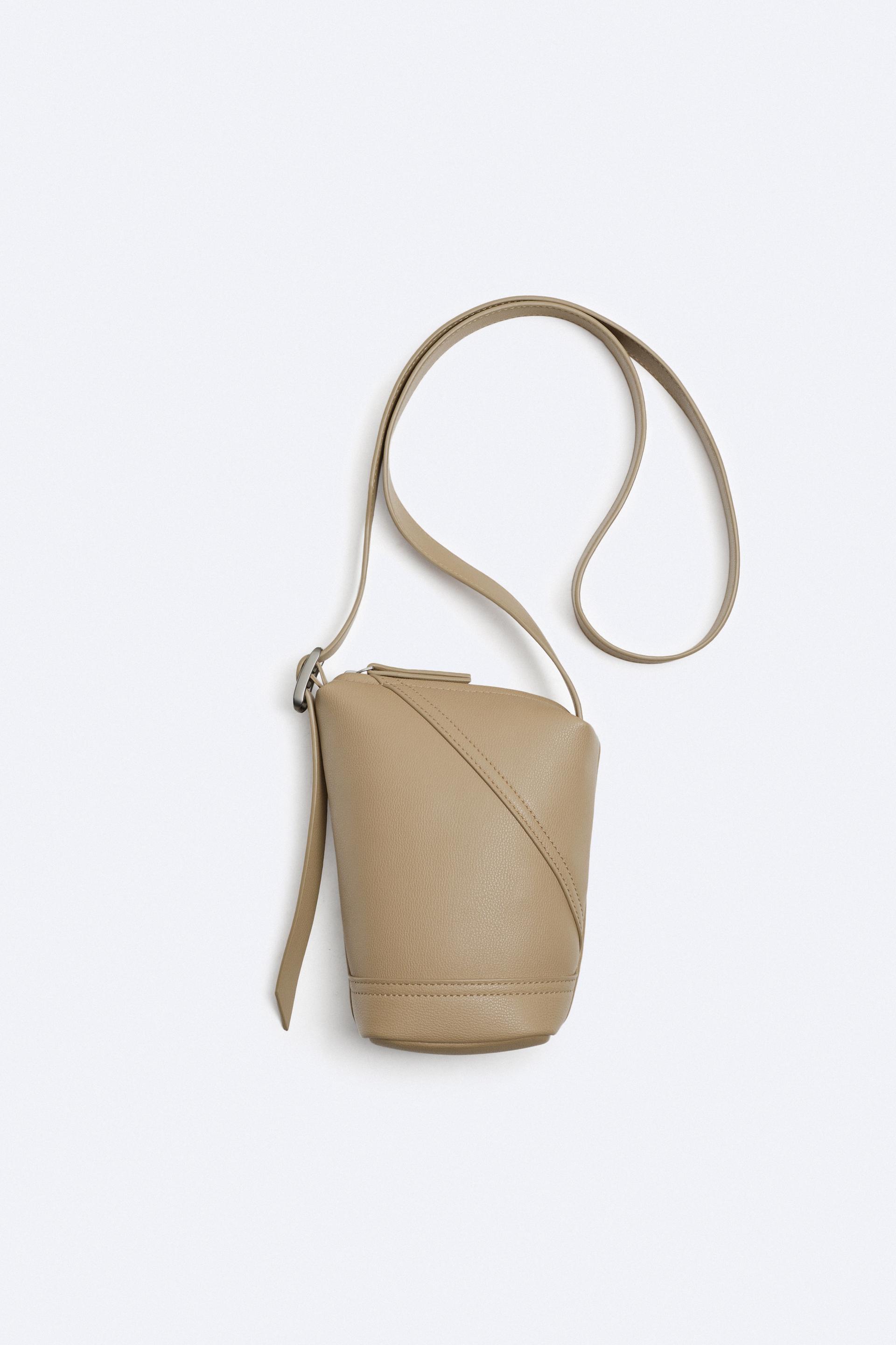 GEOMETRICAL CROSSBODY BAG taupe brown ZARA Canada