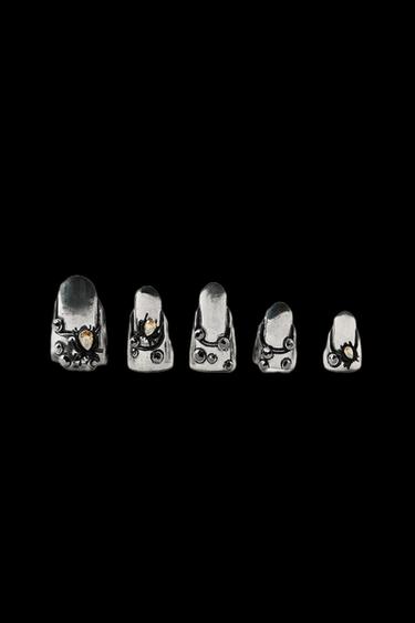PACK OF METALLIC NAILS - Silver by Zara
