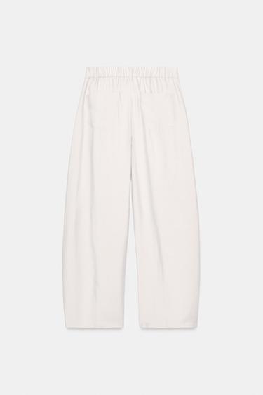 FLOWING PLEATED TROUSERS - Light grey by Zara - Image 3