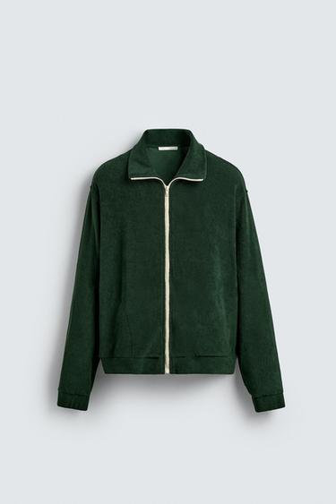 SUDADERA TOALLA CREMALLERA - Botella de Zara