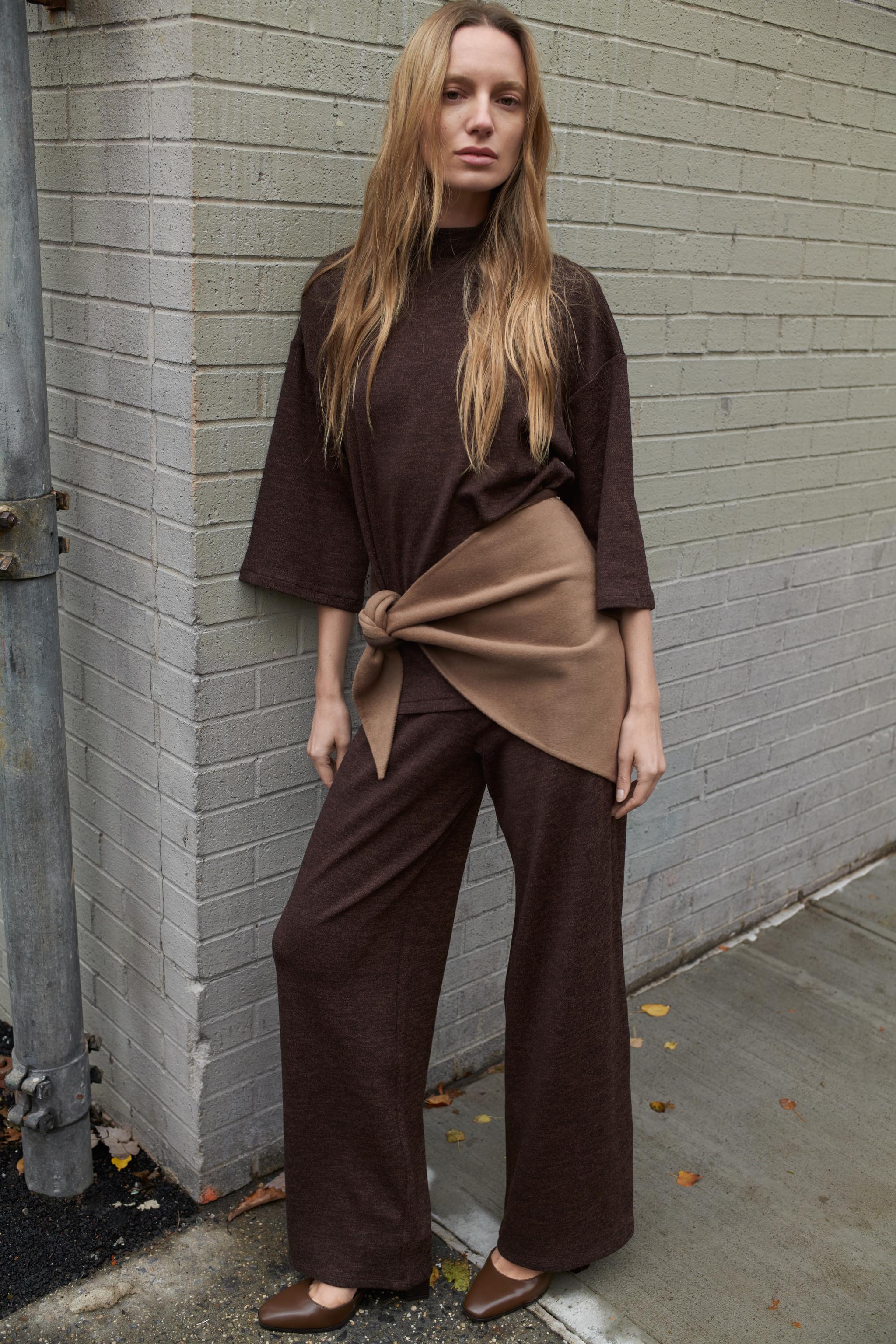 ベーシックピケパンツ - ダークブラウン | ZARA Japan / 日本