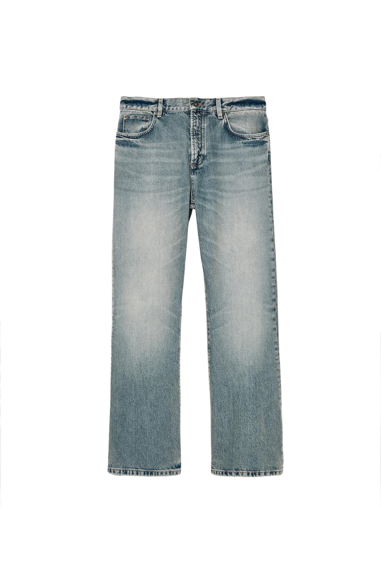 FLARE FIT JEANS — Mid-blue