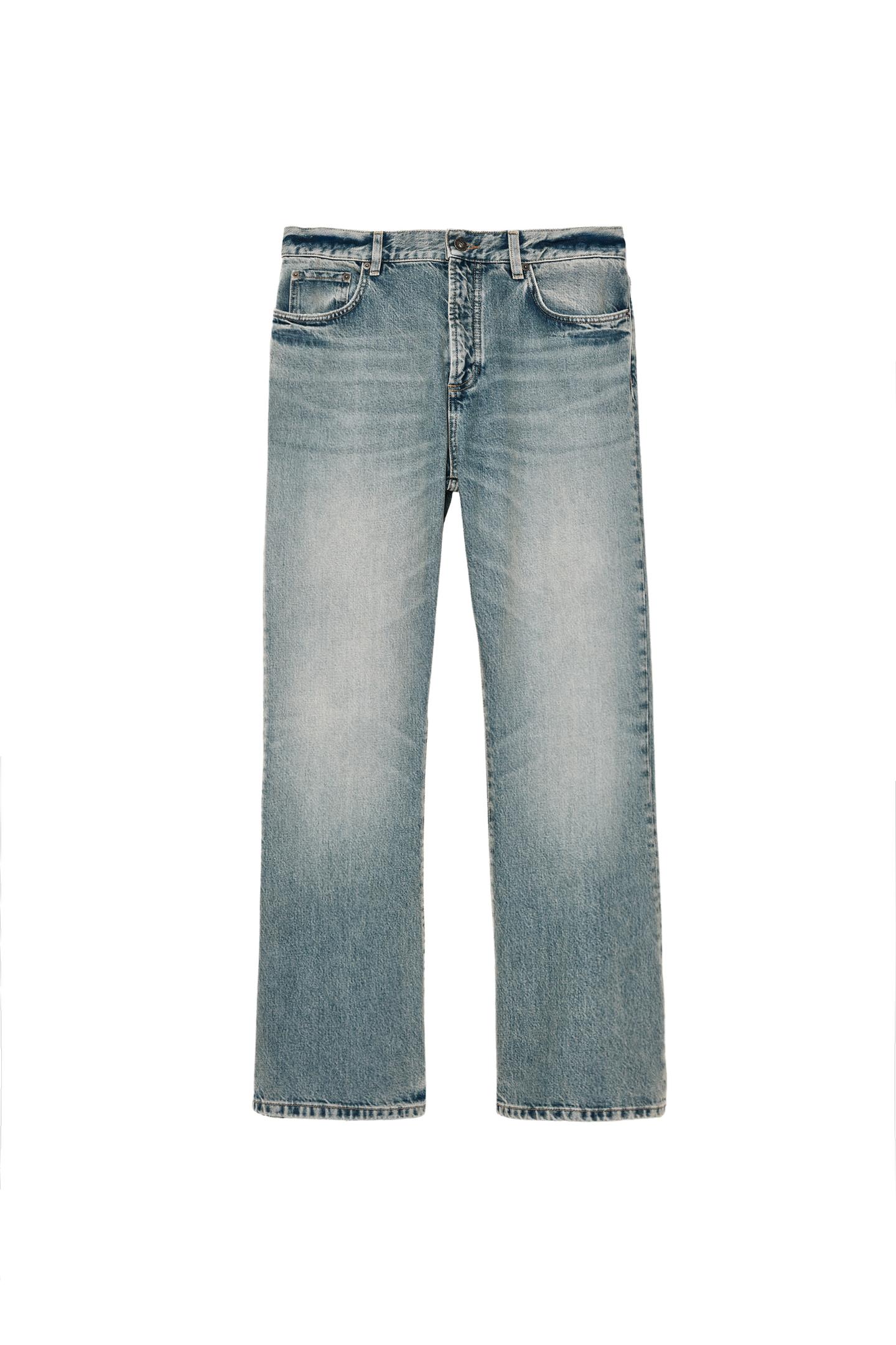 Мужские джинсы Zara Flare Fit, цвет: Синий — фото 3