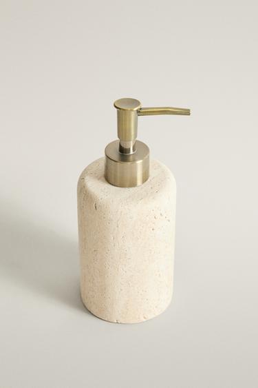 BEIGE MARBLE SOAP DISPENSER — Beige 2