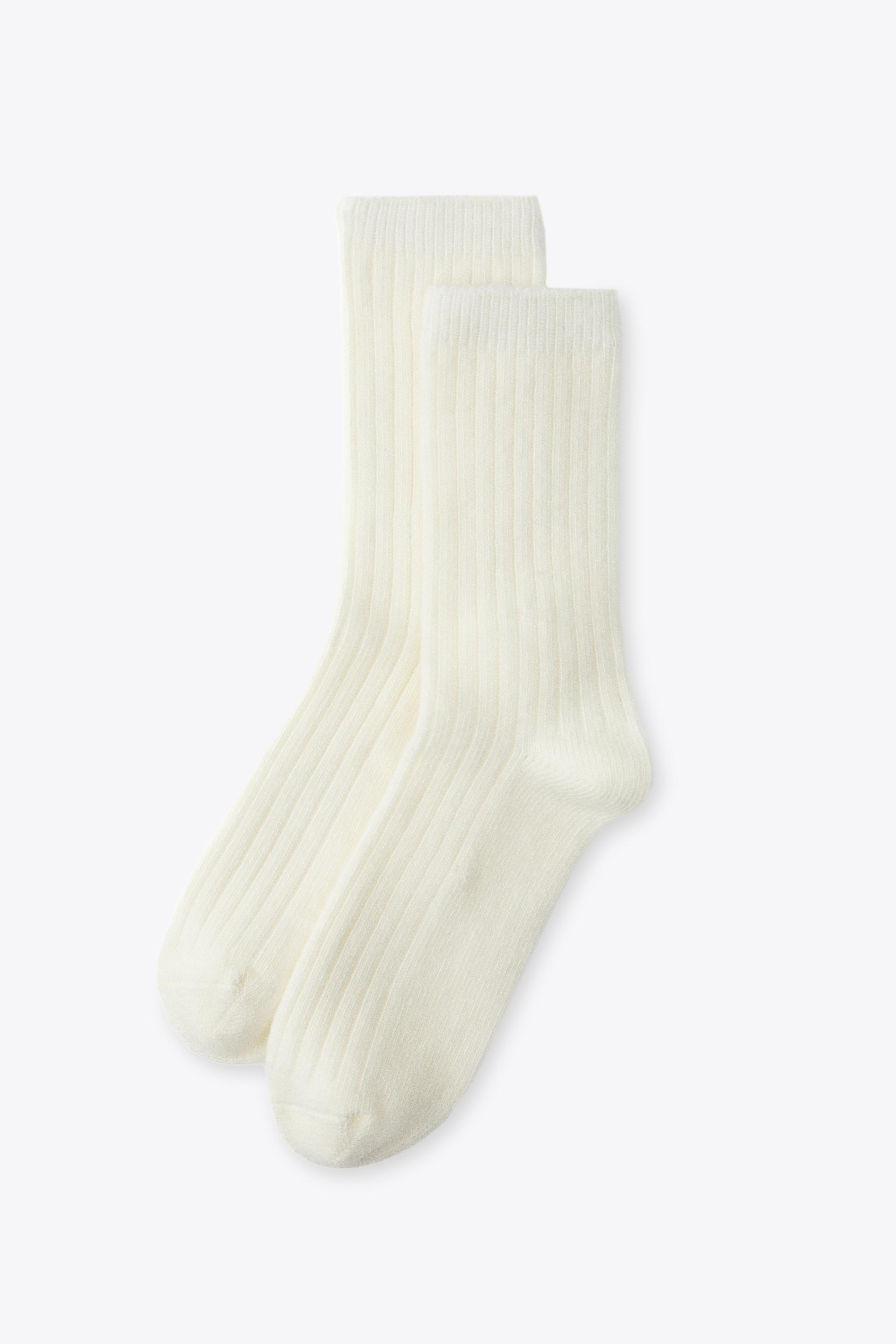 RIBBED SOCKS - Ecru | ZARA United States