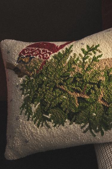 HOUSSE DE COUSSIN LAINE CHIEN SAPIN DE NOËL - Écru de Zara - Image 4