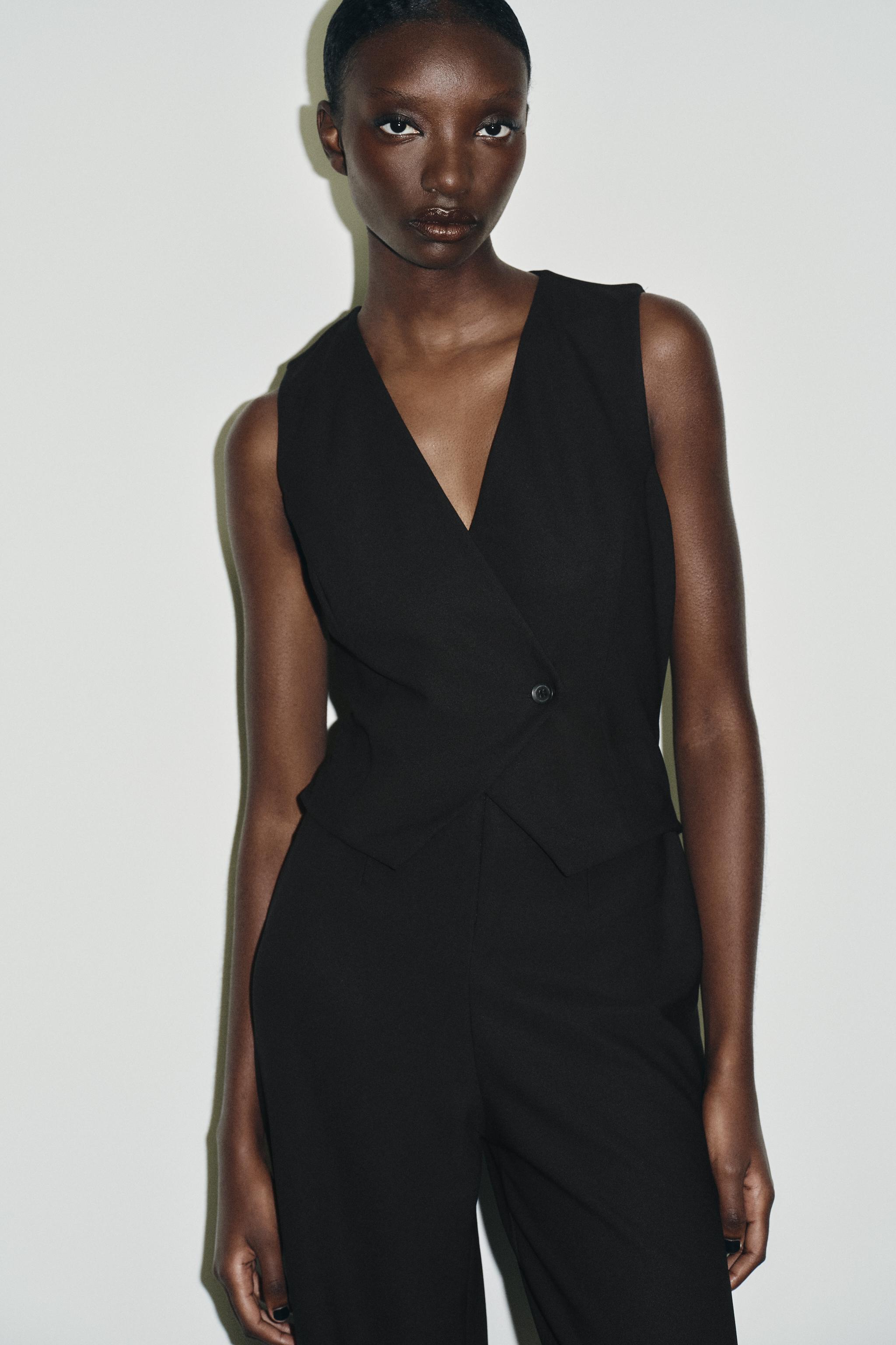 viv 　ZARA オールインワン スキーウェア サイズ26 ブラック viv ZARA オールインワン スキーウェア サイズ26 ブラック ZARA