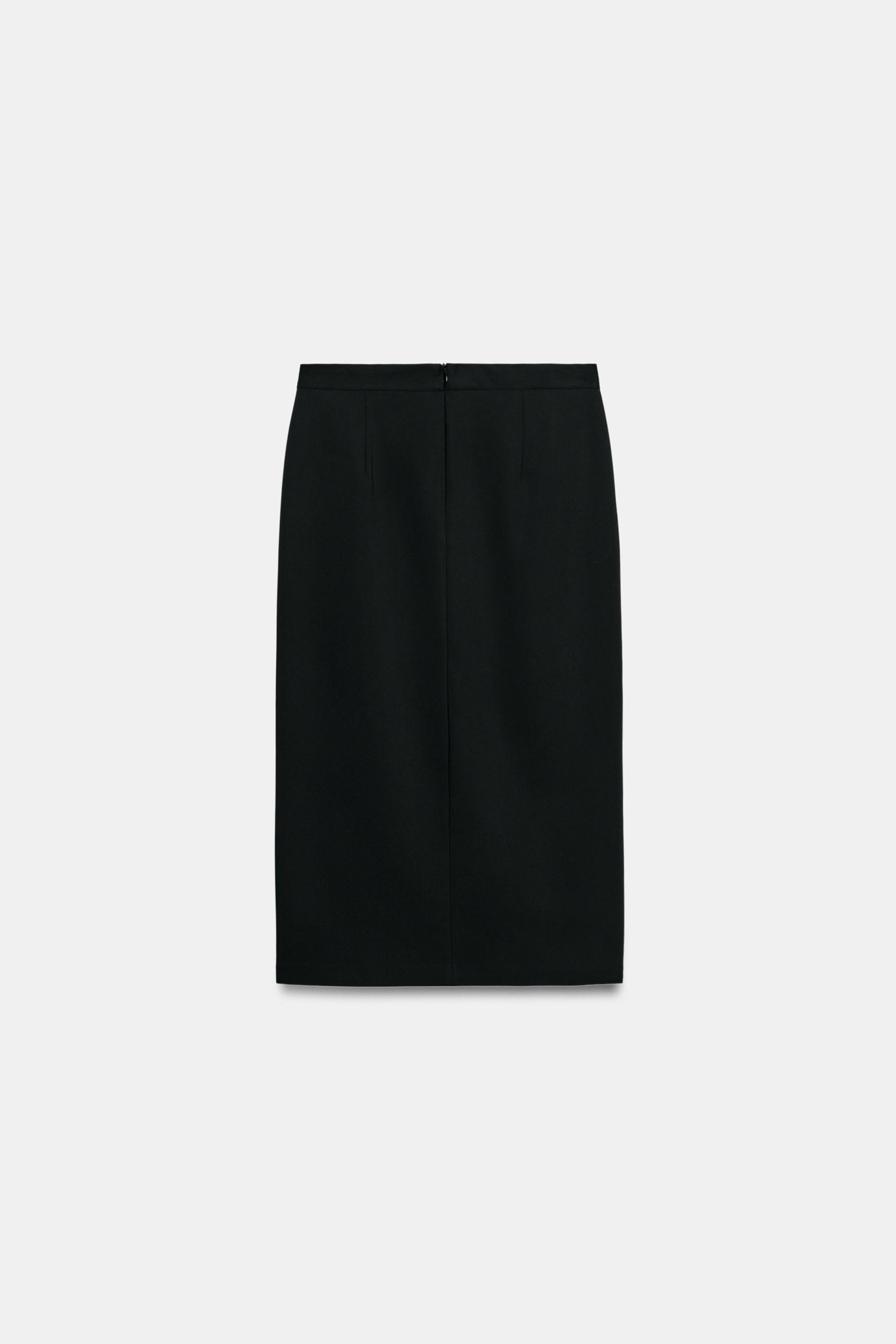 SLIT MIDI SKIRT