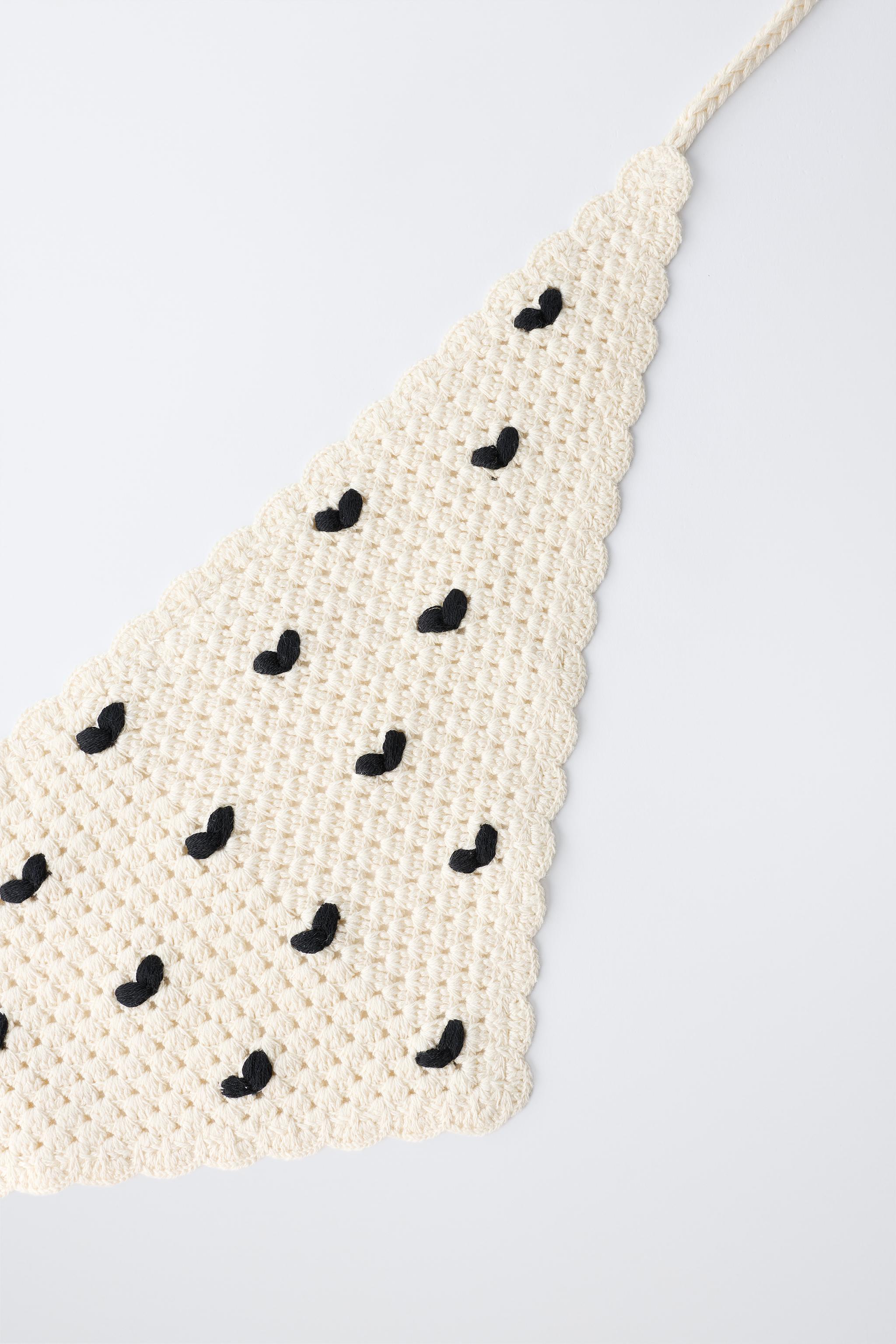 HEARTS CROCHET KNIT BANDANA