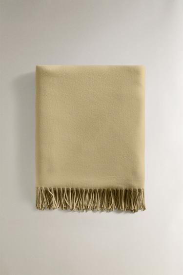 EXTRA SOFT PLAIN THROW - Гірчичний Zara