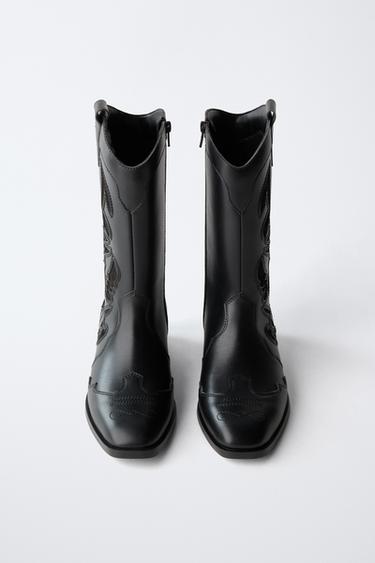 BOTTES COW-BOY - Noir de Zara - Image 6