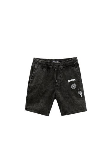 ACID WASH BERMUDA SHORTS