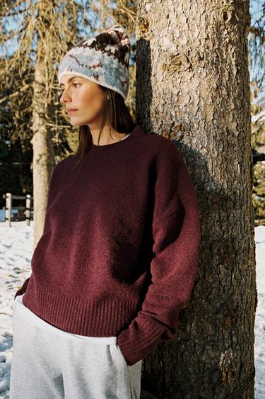 JERSEY PUNTO SOFT - Burgundy de Zara