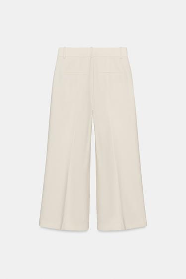ZW COLLECTION CROPPED TROUSERS WITH SEAMS - Light beige by Zara - Image 11
