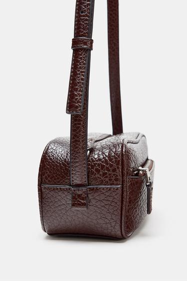 MINI EXTENDED BOWLING BAG - Burgundy Red by Zara - Image 4