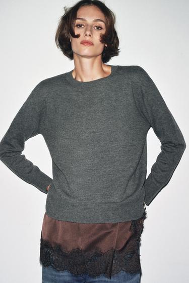 JERSEY 100% LANA EXTRA SUAVE - Gris oscuro de Zara