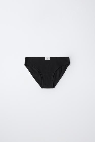AGES 9-14 / THREE-PACK OF LABEL BRIEFS - Black / White by Zara - Image 2
