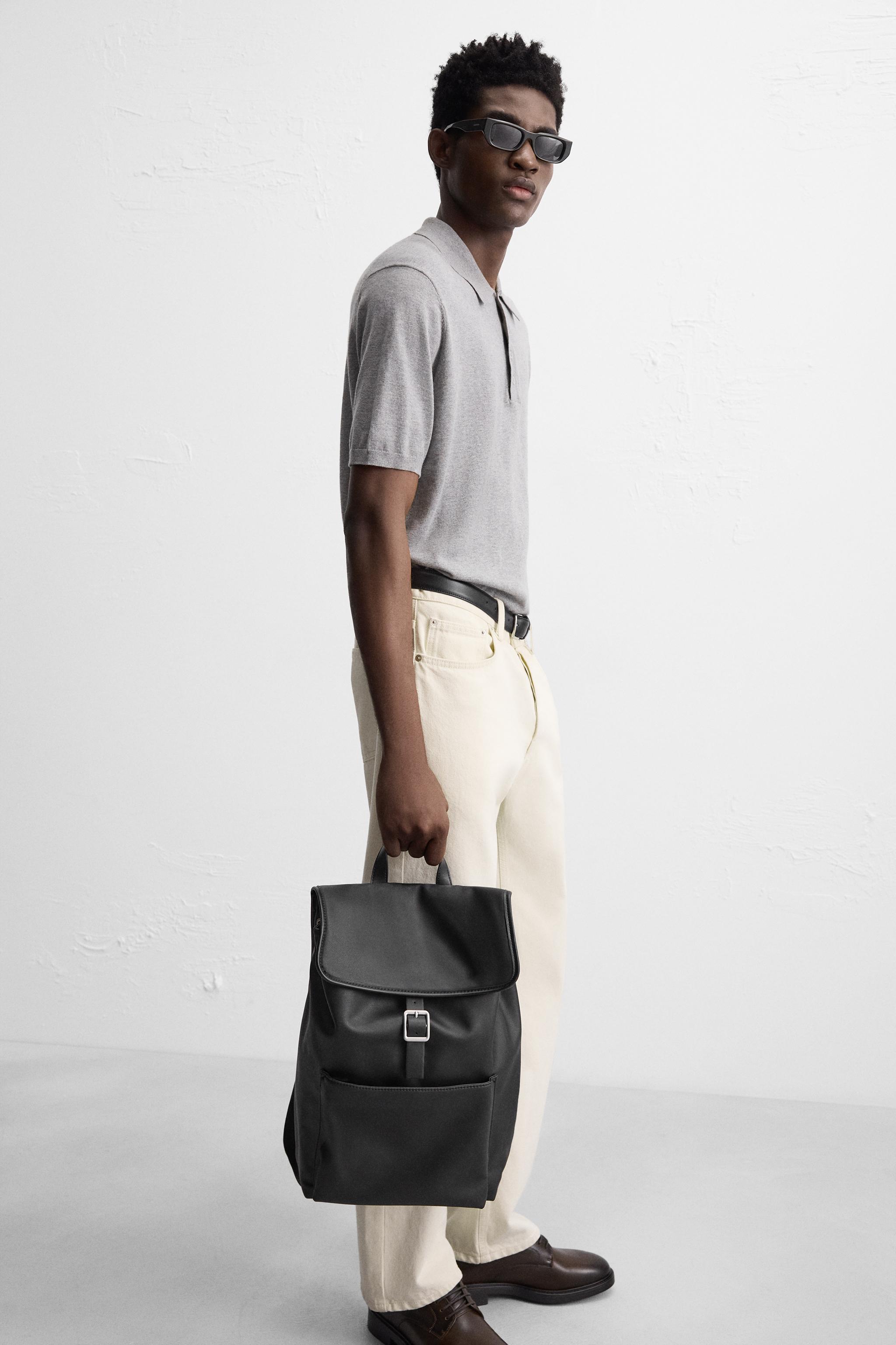 フラップバックパック - ブラック | ZARA Japan / 日本