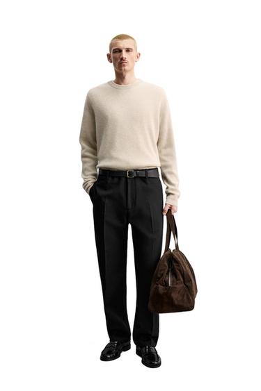 100% CASHMERE RIBBED JUMPER ORIGINS - Ecru / Marl by Zara