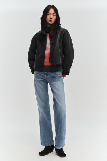 FAUX SUEDE DOUBLE-FACED JACKET - Black by Zara