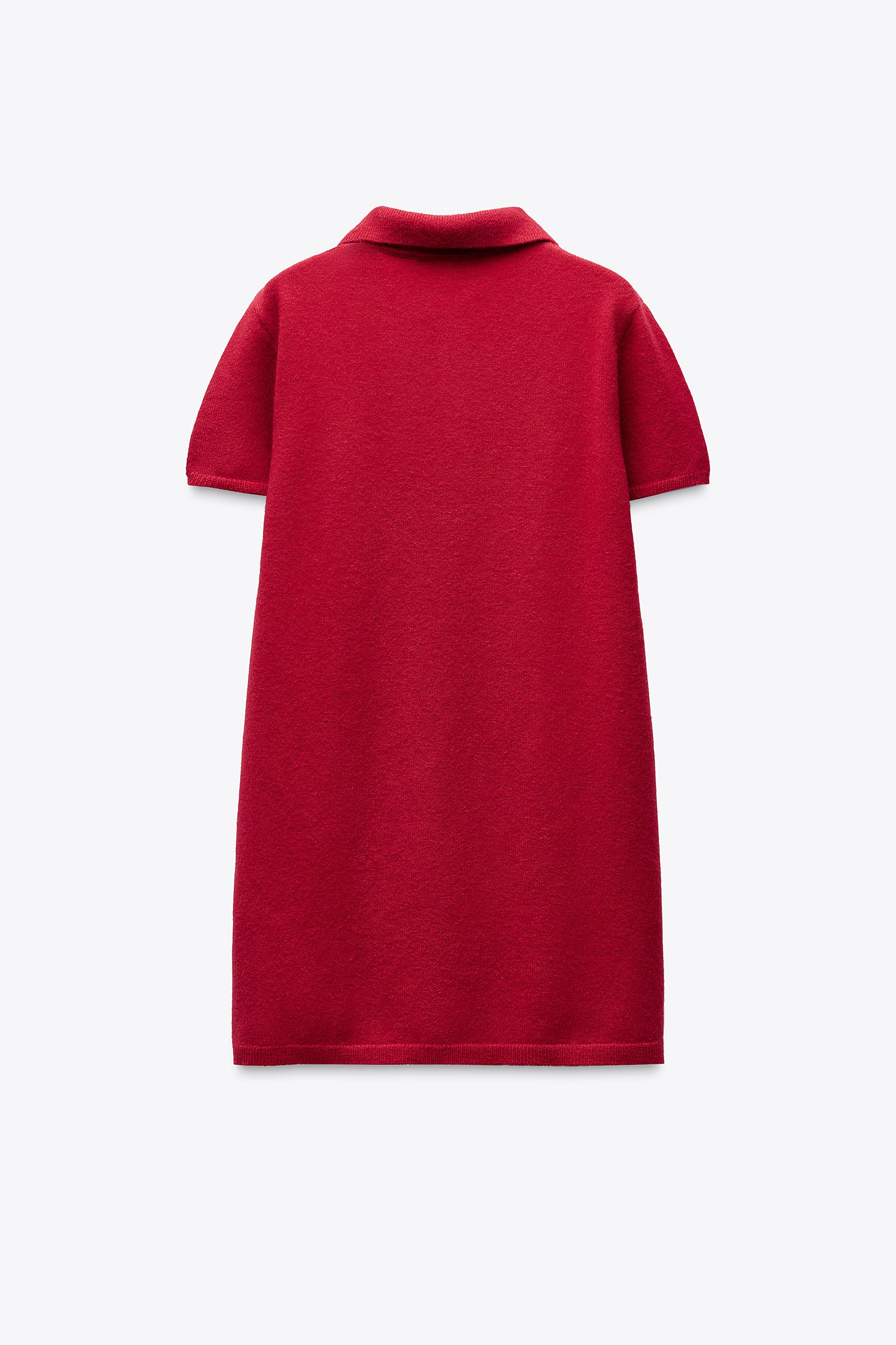 バックルジュエリー ミニワンピース - レッド | ZARA Japan / 日本