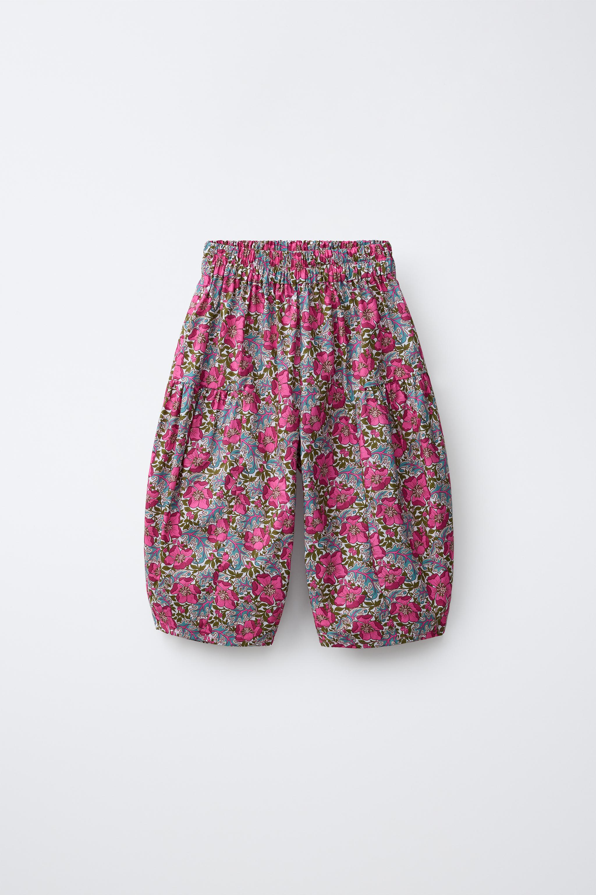 Детские брюки Zara PRINTED FLORAL BLOOMER PANTS MADE WITH LIBERTY FABRIC