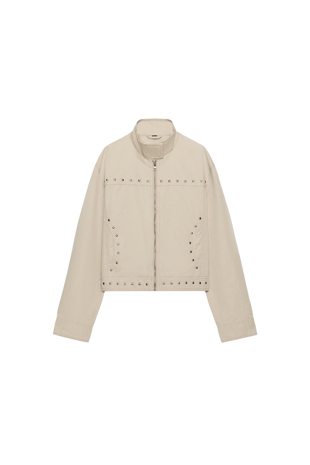 WASHED EFFECT STUDDED JACKET - image 3