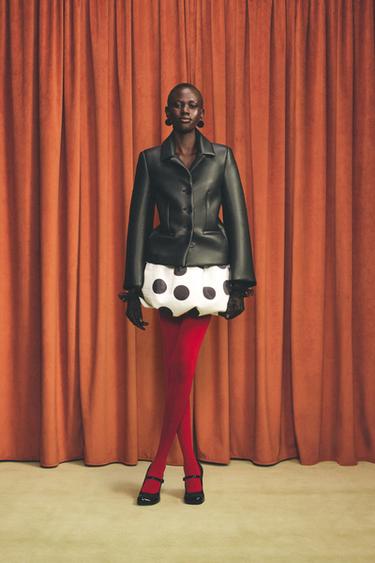 FITTED LEATHER EFFECT BLAZER HARRY LAMBERT FOR ZARA X DISNEY - Black by Zara - Image 0