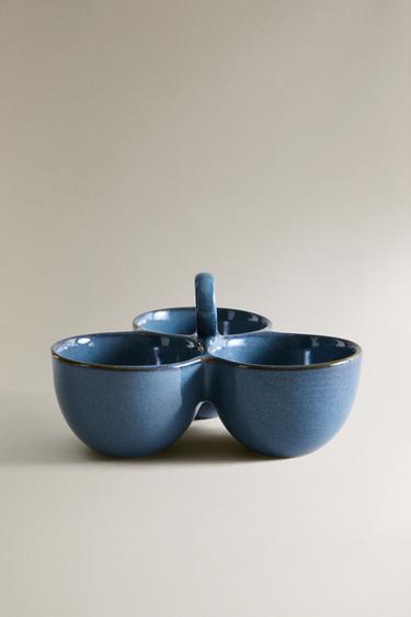 TRIPLE SNACK BOWL - Blue by Zara