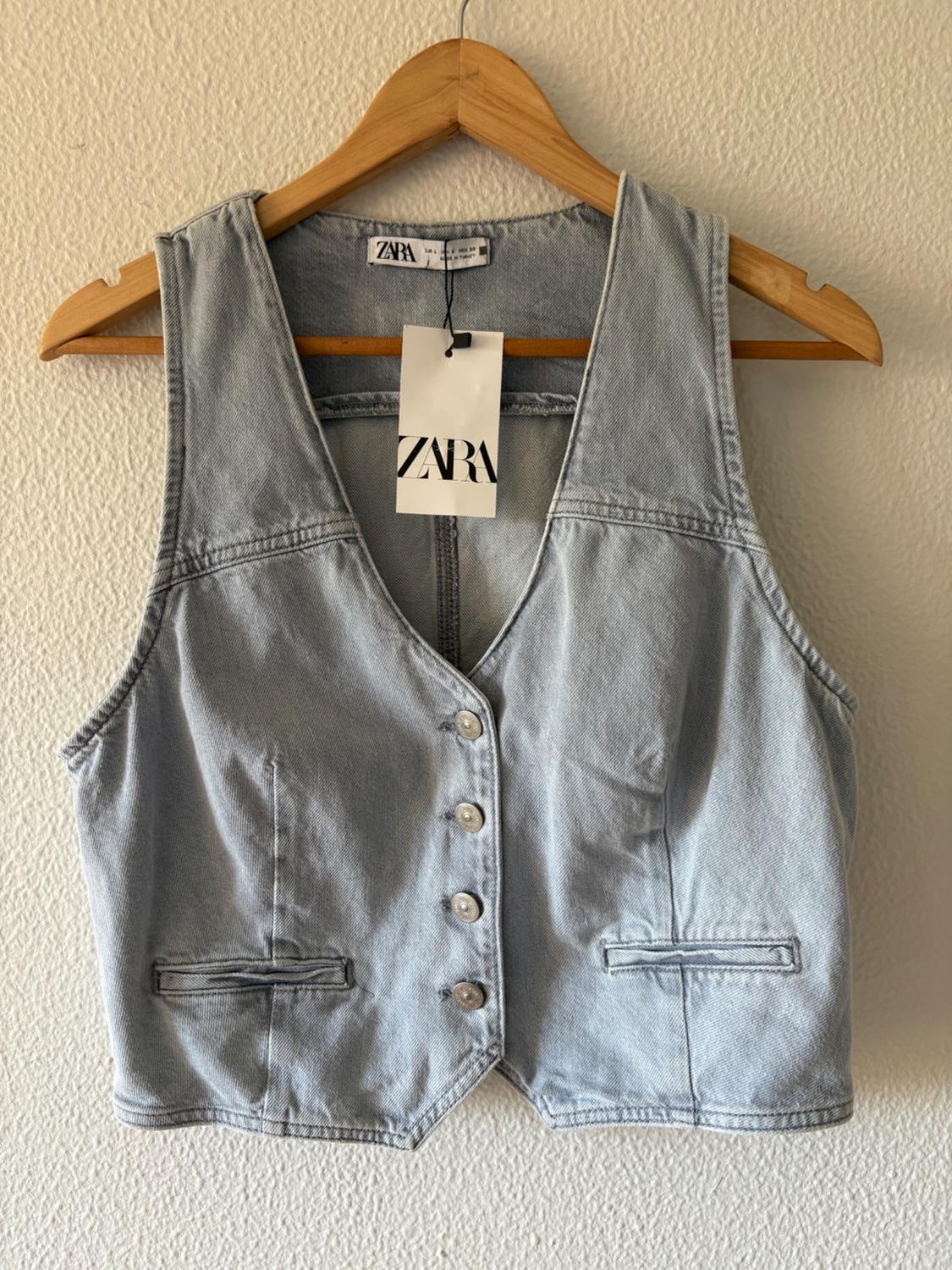 Z1975 DENIM CROPPED WAISTCOAT - Image 6