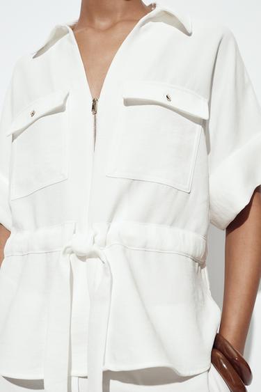 SAFARI SHIRT - Oyster-white by Zara - Image 2