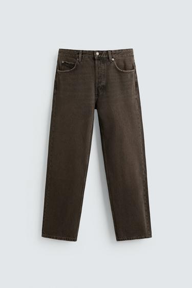 JEANS STRAIGHT FIT REGULAR - Marrom da Zara