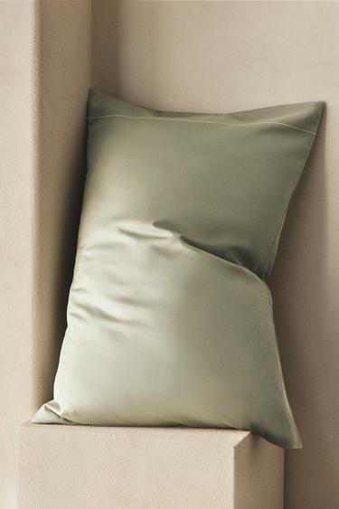 TAIE D’OREILLER SATIN FESTON (300 FILS) - Vert de Zara - Image 6