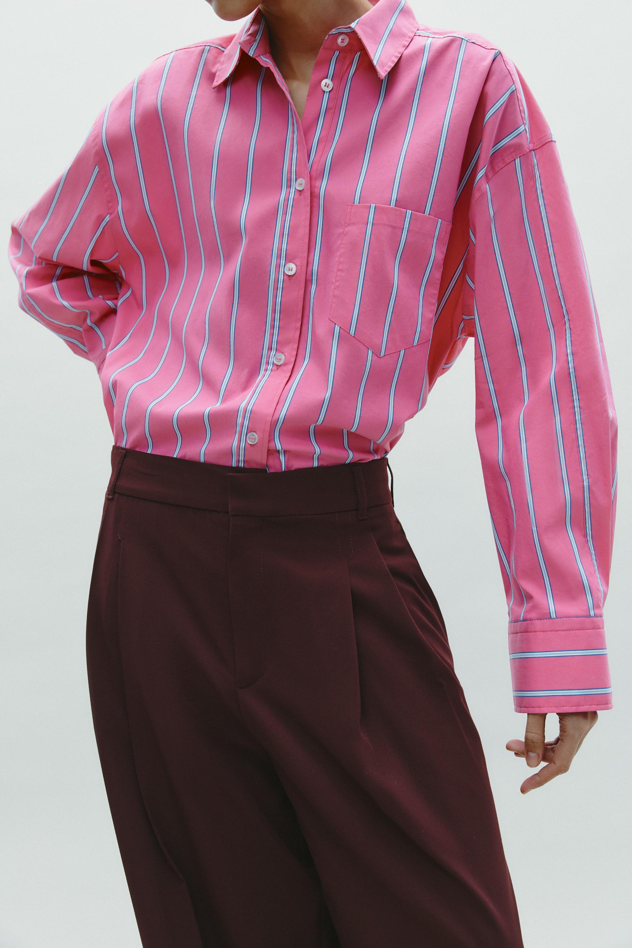 ☆F.ILLUMINATE☆ Double pinstripe shirt pink Light pink pinstripe shirt Slim fit | Le 31 | Shop Men's