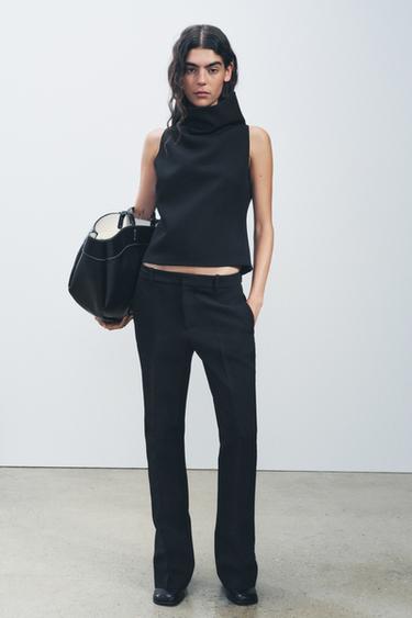 PANTALÓN FLARE ZW COLLECTION - Negro de Zara - Imagen 0