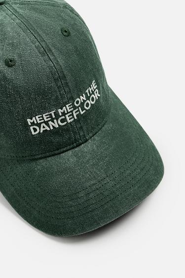 CASQUETTE DÉLAVÉE BRODÉE - Vert de Zara - Image 5