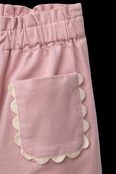 PANTALÓN CULOTTE ONDULINA - Rosa de Zara