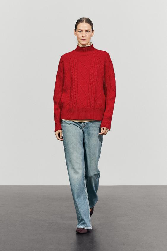 Zara High-waist boot-cut jeans - Mid-blue - Image 0