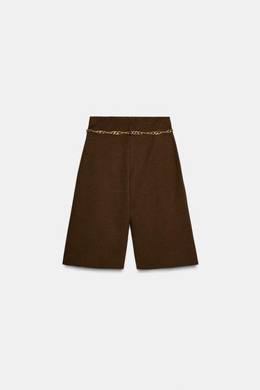 SHORT À CEINTURE - Marron de Zara - Image 4