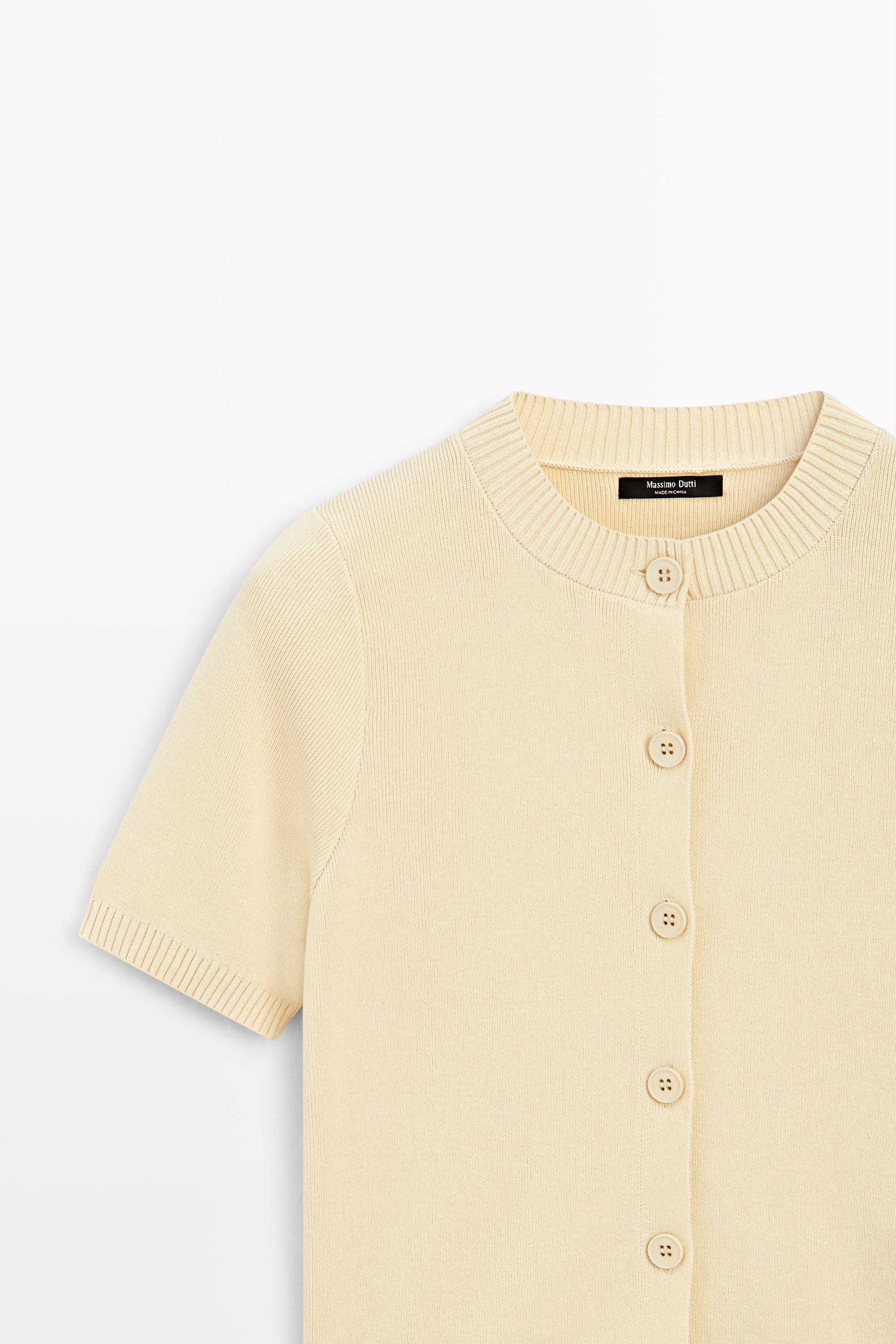 100% Cotton Short Sleeve Cardigan