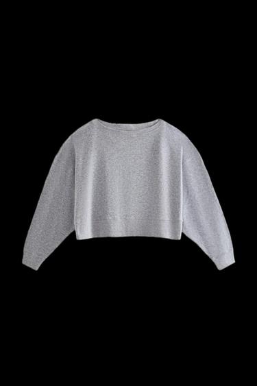 SUDADERA ALGODÓN CUELLO - Gris de Zara - Imagen 0